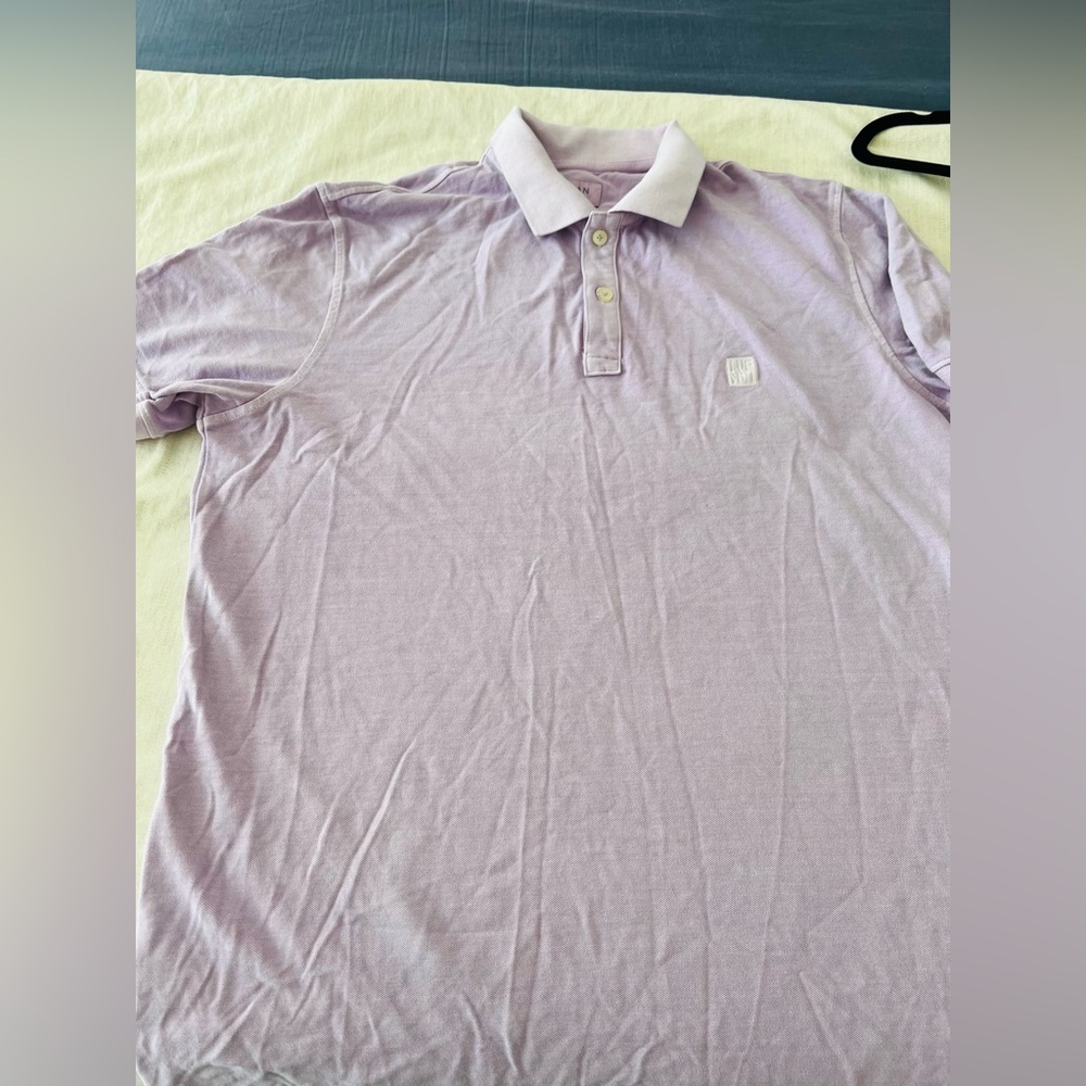 New Lufian 100% cotton Lavender Polo Shirt size XLarge